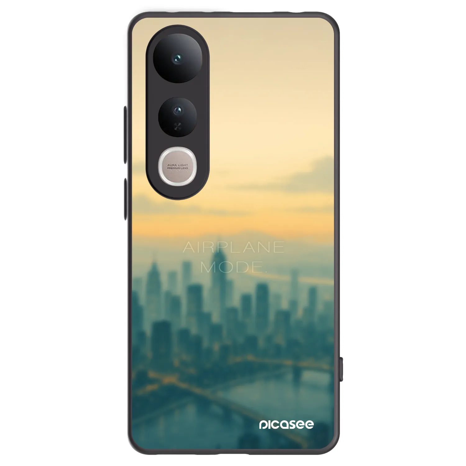 Picasee silikonski črni ovitek za Vivo V50 Lite 5G - Airplane mode