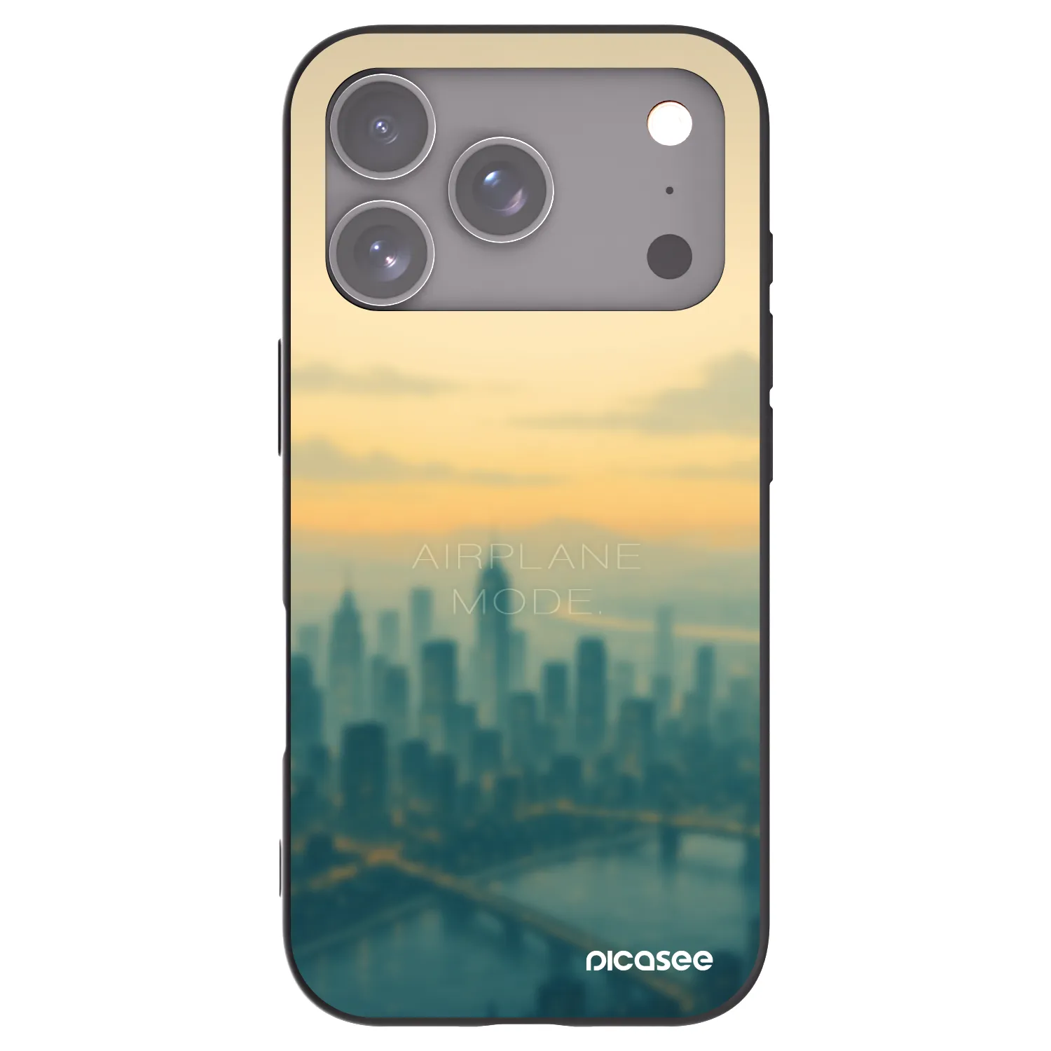 Picasee silikonski črni ovitek za Apple iPhone 17 Pro - Airplane mode