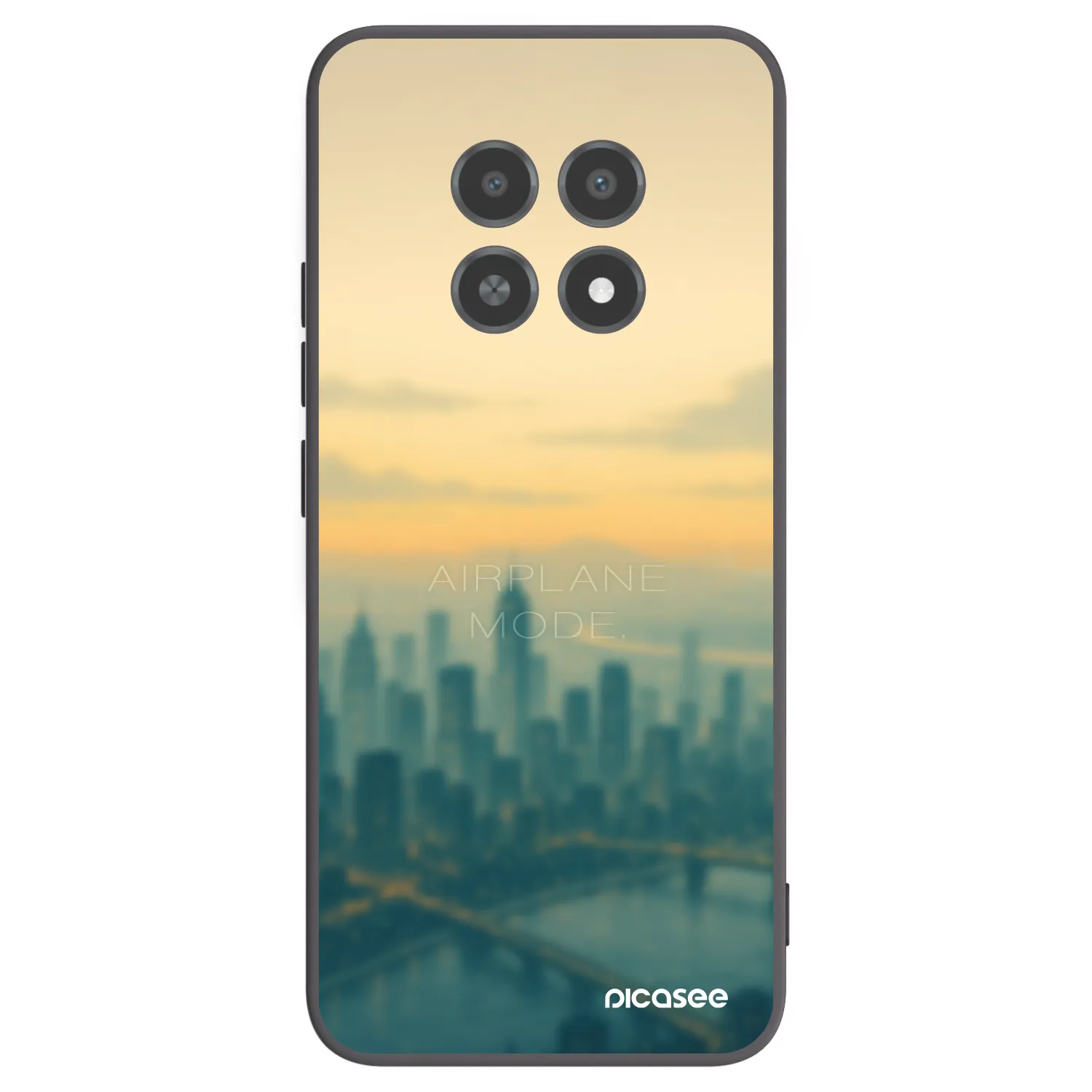 Picasee silikonski črni ovitek za Realme 12X - Airplane mode