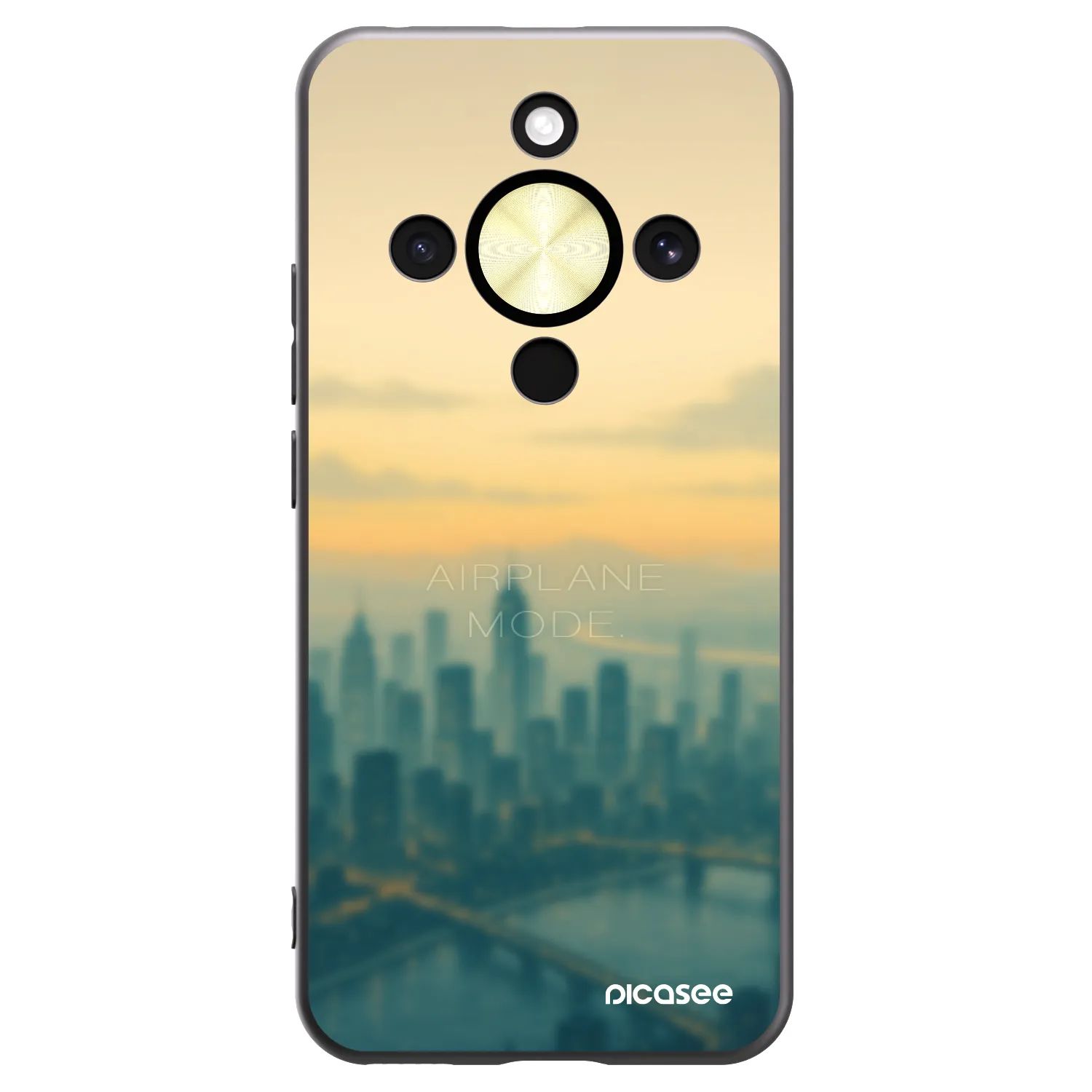 Picasee silikonski črni ovitek za Honor Magic8 Lite 5G - Airplane mode