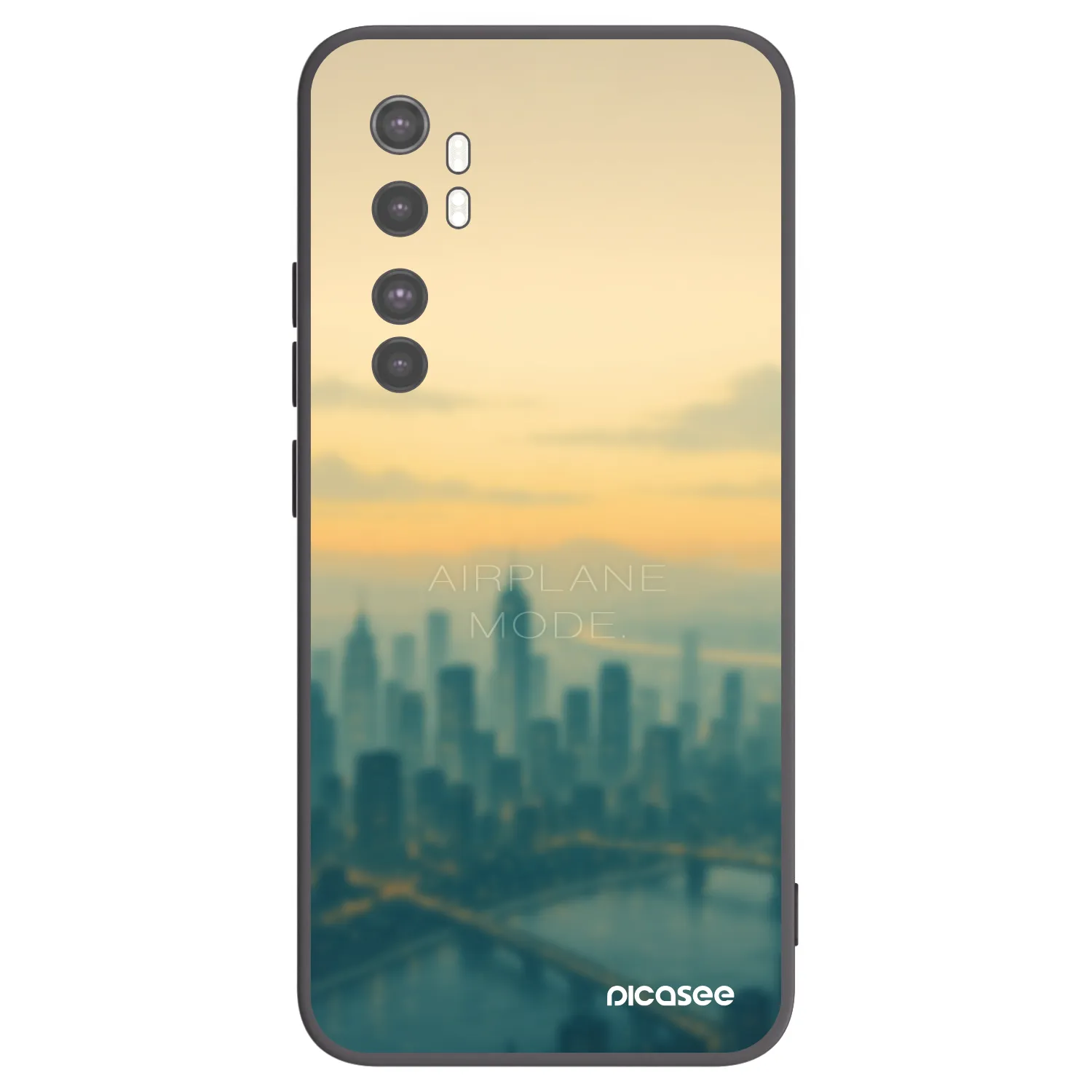 Picasee silikonski črni ovitek za Xiaomi Mi Note 10 Lite - Airplane mode