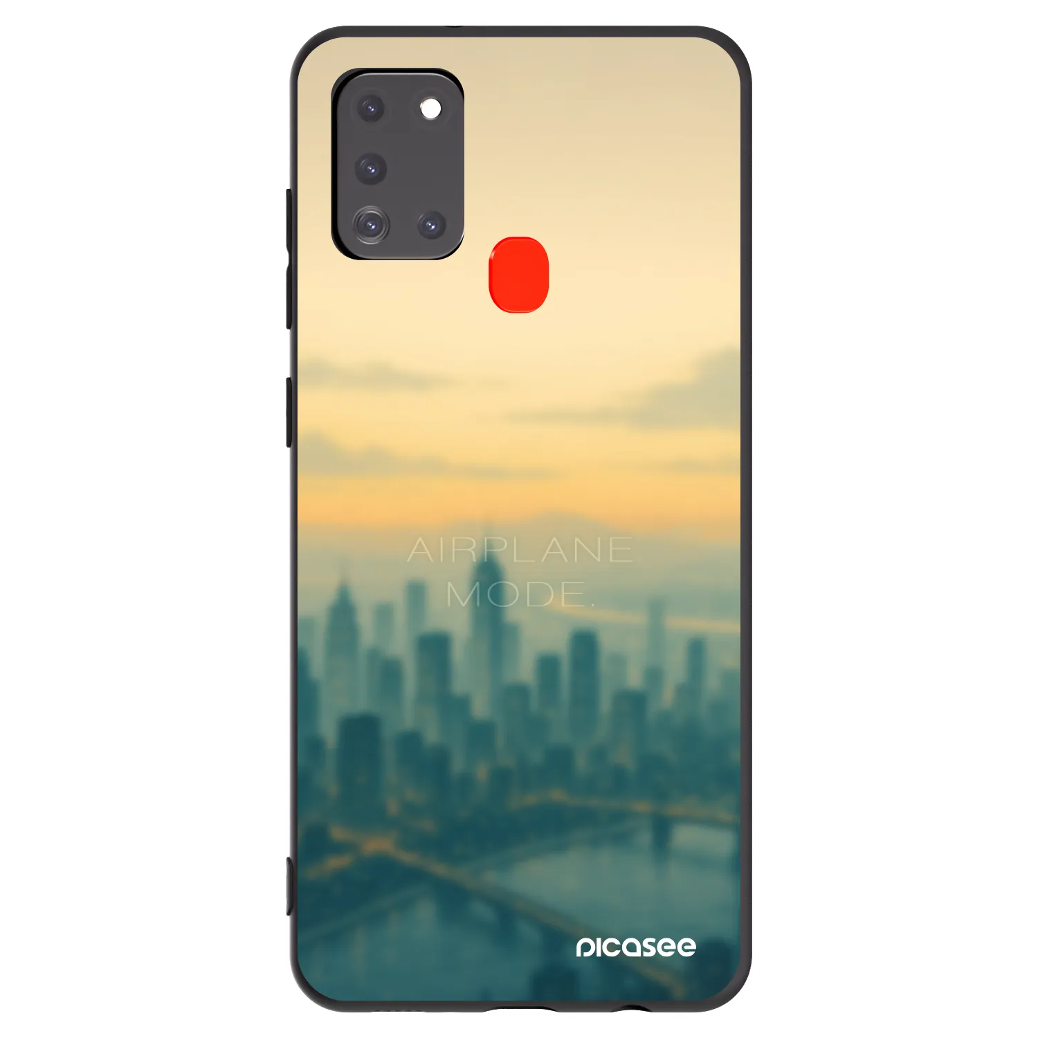 Picasee silikonski črni ovitek za Samsung Galaxy A21s - Airplane mode