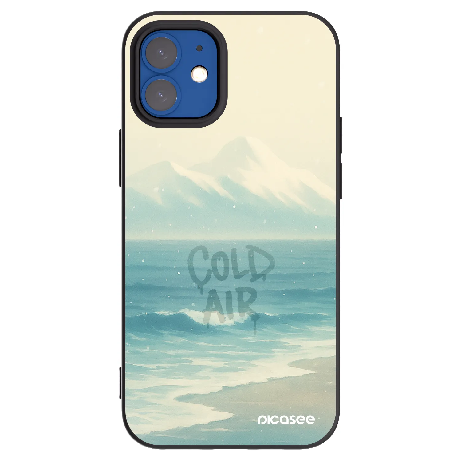 Picasee silikonski črni ovitek za Apple iPhone 12 mini - COLD AIR