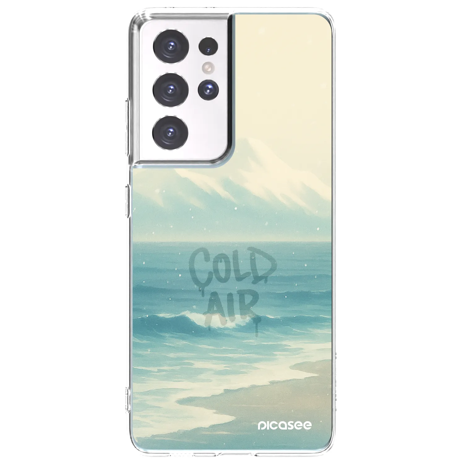 Picasee silikonski prozorni ovitek za Samsung Galaxy S21 Ultra 5G G998B - COLD AIR