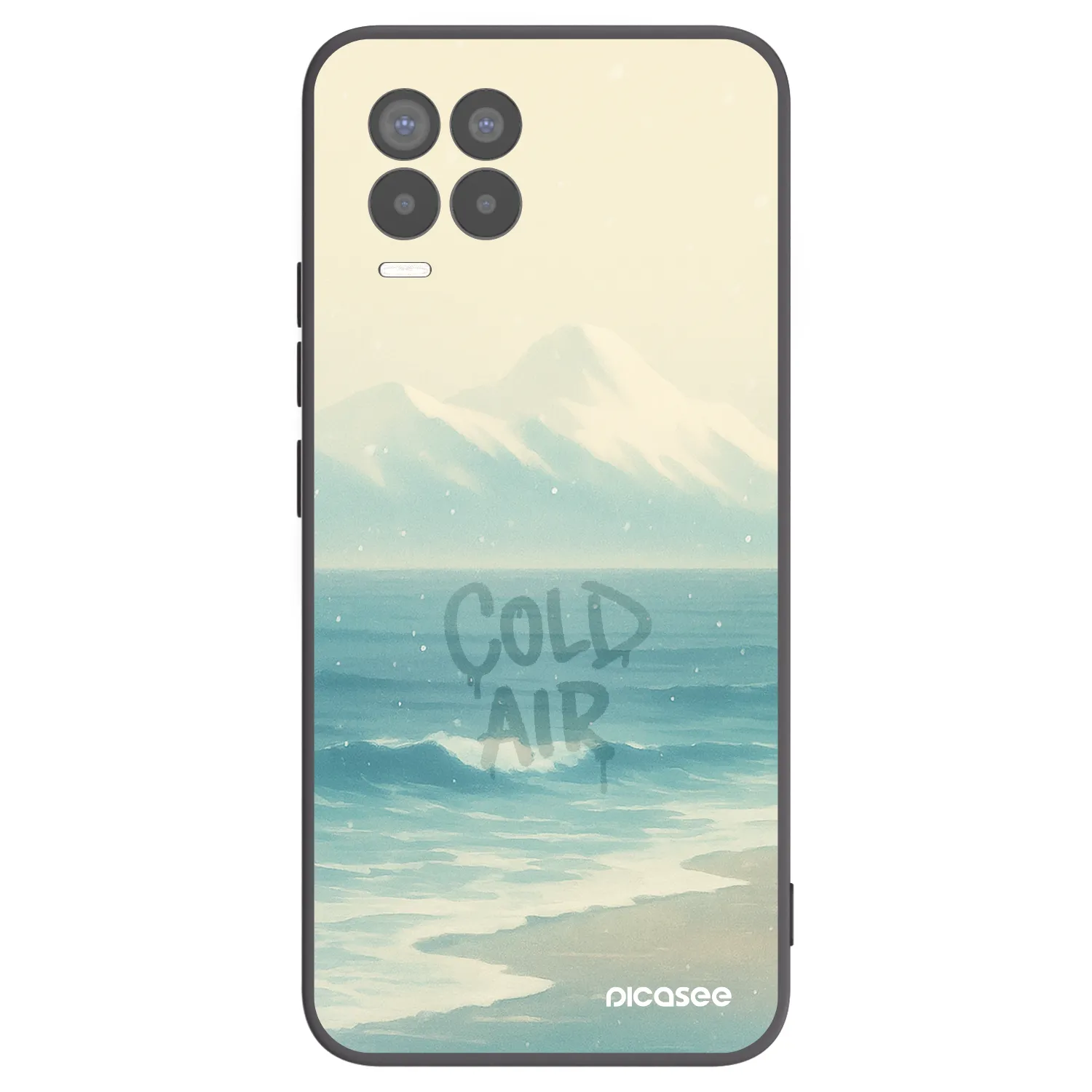 Picasee silikonski črni ovitek za Realme 8 4G - COLD AIR