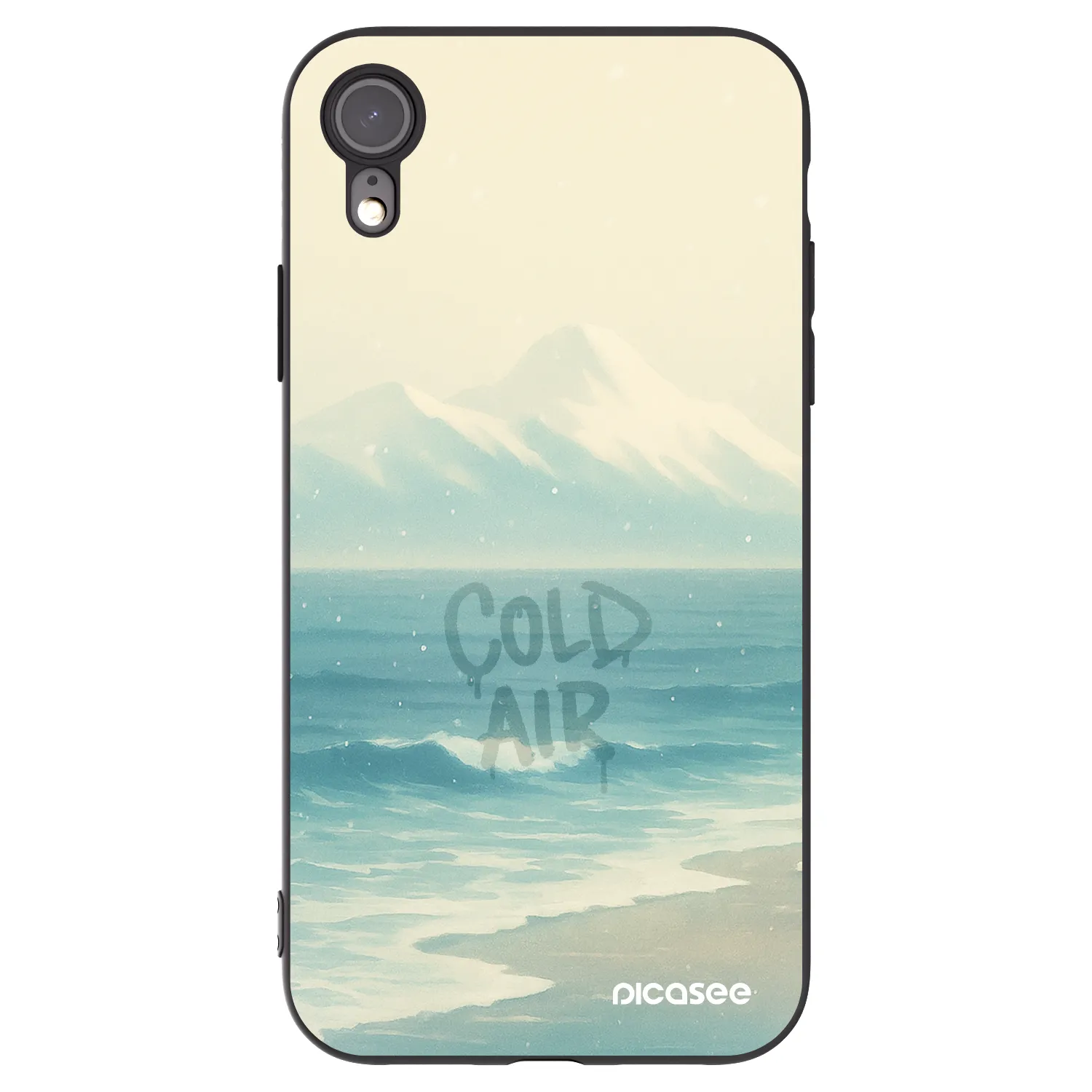 Picasee silikonski črni ovitek za Apple iPhone XR - COLD AIR