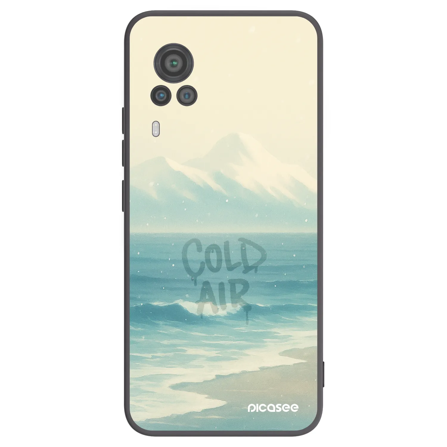 Picasee silikonski črni ovitek za Vivo X60 Pro 5G - COLD AIR