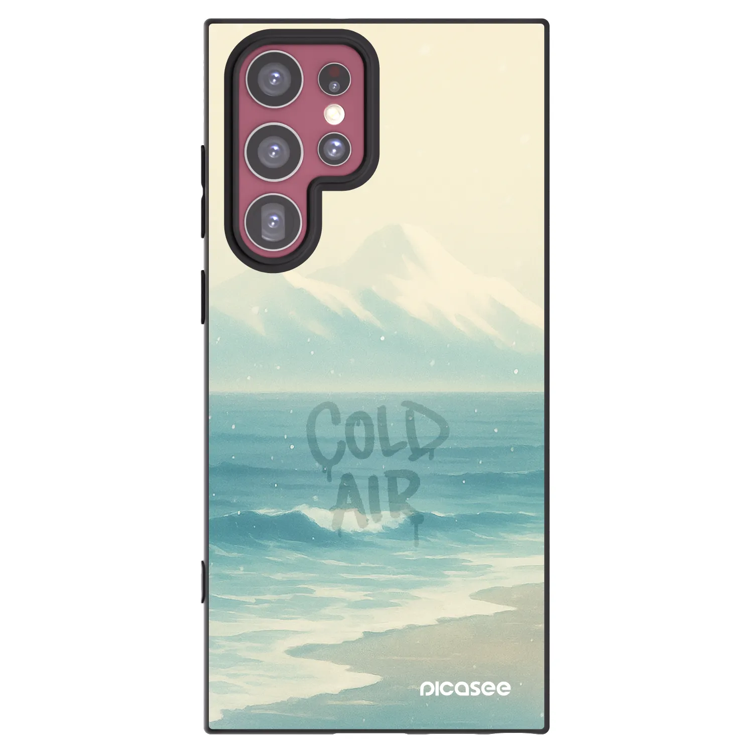 Picasee silikonski črni ovitek za Samsung Galaxy S22 Ultra 5G - COLD AIR