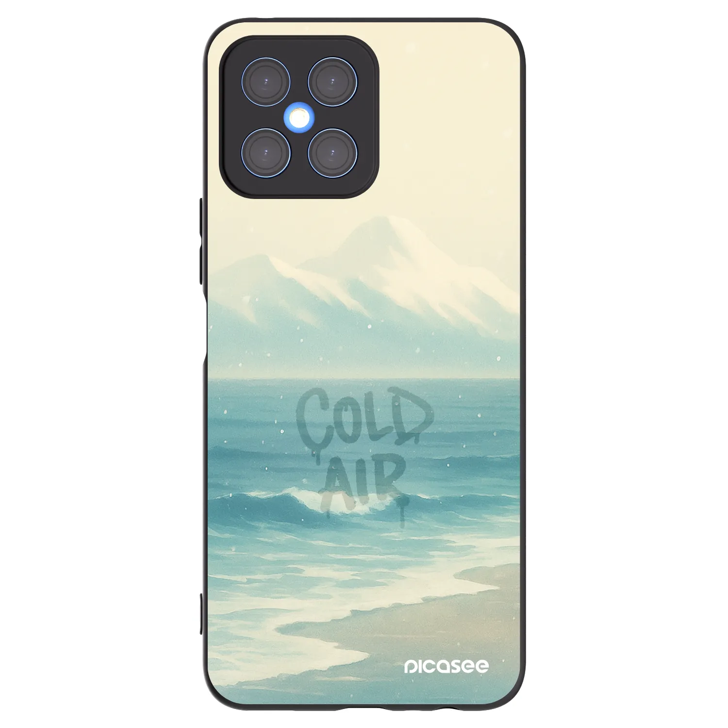 Picasee silikonski črni ovitek za Honor X8 4G - COLD AIR