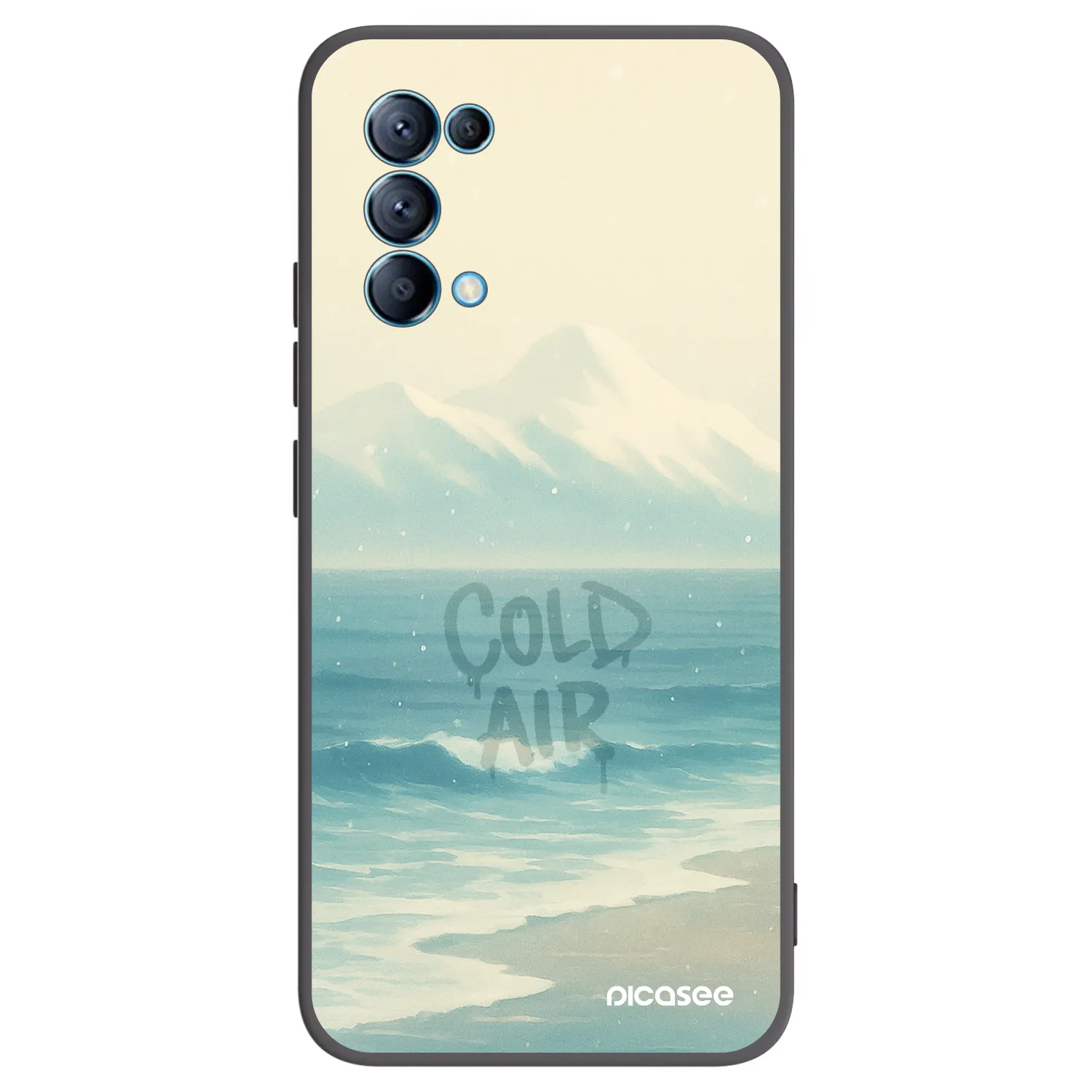 Picasee silikonski črni ovitek za OPPO Reno 5 5G - COLD AIR