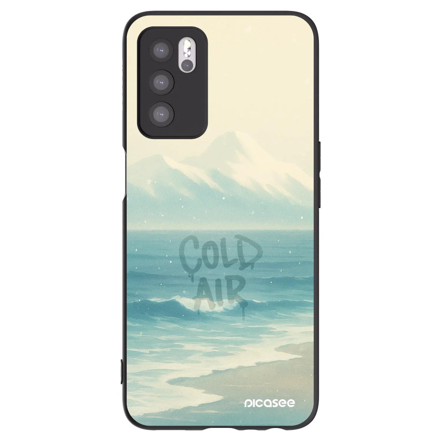 Picasee silikonski črni ovitek za OPPO A16s - COLD AIR