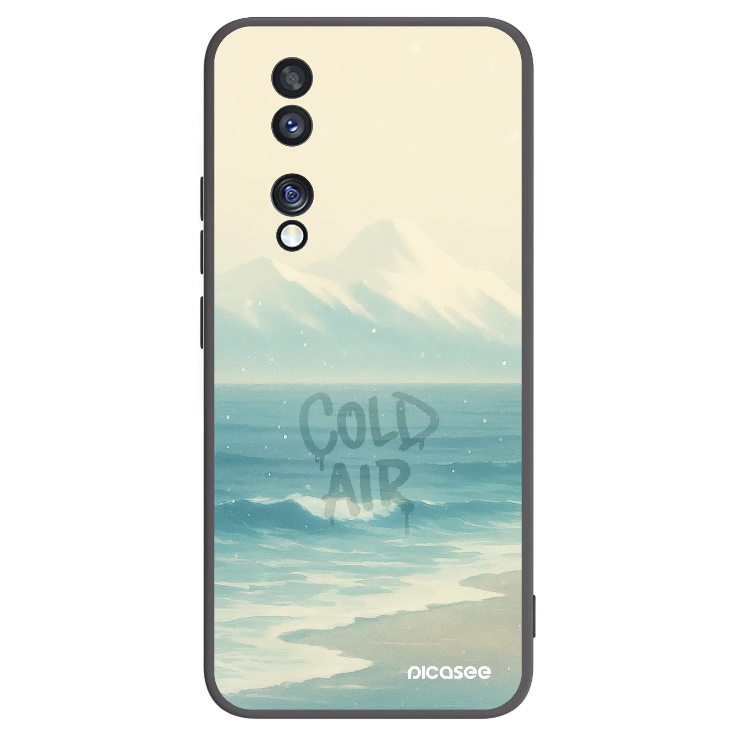 Picasee silikonski črni ovitek za Honor 70 - COLD AIR