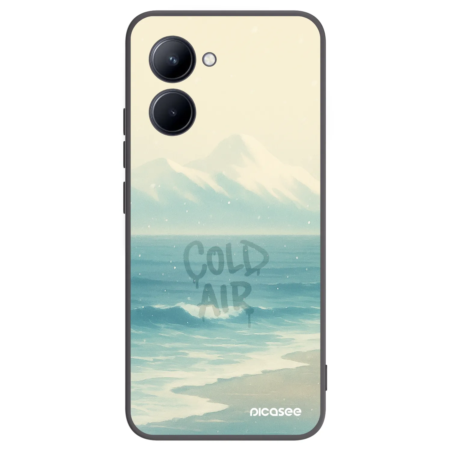 Picasee silikonski črni ovitek za Realme C33 (2023) - COLD AIR