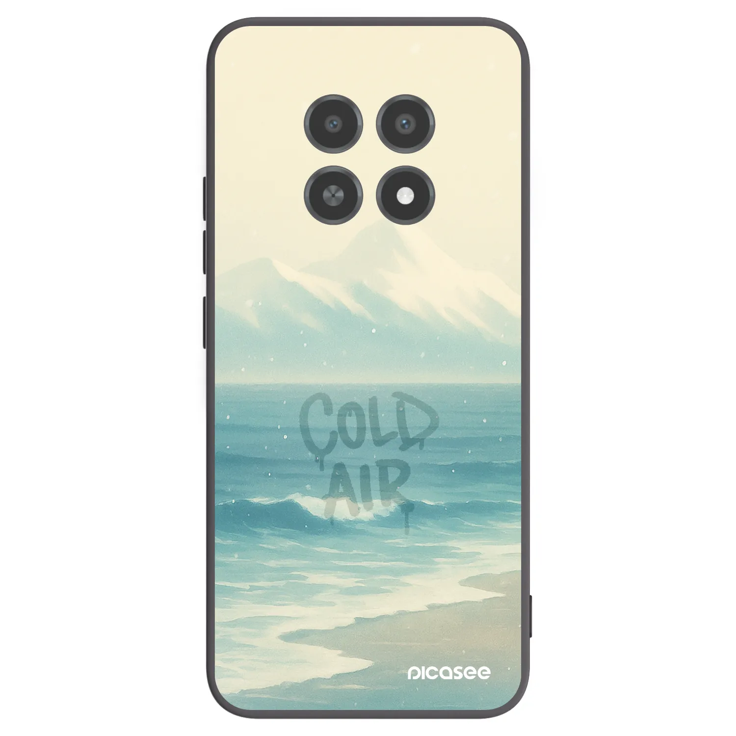 Picasee silikonski črni ovitek za Realme 12X - COLD AIR