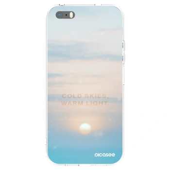 Picasee silikonski prozorni ovitek za Apple iPhone 5/5S/SE - COLD SKIES