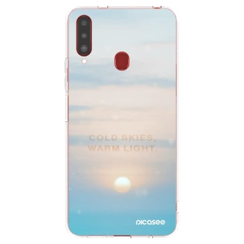 Picasee silikonski prozorni ovitek za Samsung Galaxy A20s - COLD SKIES