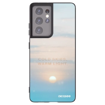 Picasee silikonski črni ovitek za Samsung Galaxy S21 Ultra 5G G998B - COLD SKIES