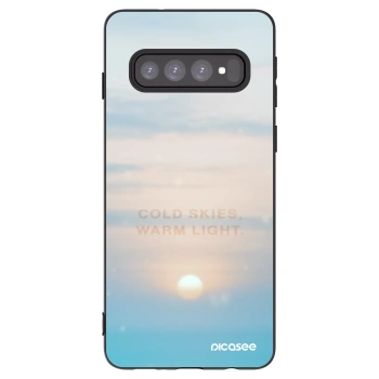 Picasee silikonski črni ovitek za Samsung Galaxy S10 G973 - COLD SKIES