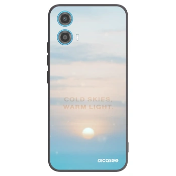 Picasee silikonski črni ovitek za Motorola Moto G34 5G - COLD SKIES