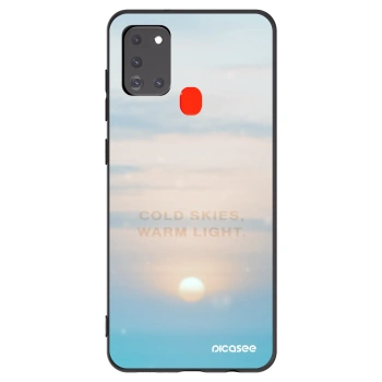 Picasee silikonski črni ovitek za Samsung Galaxy A21s - COLD SKIES