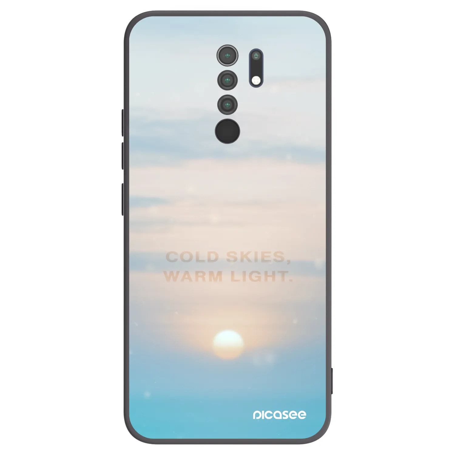 Picasee silikonski črni ovitek za Xiaomi Redmi 9 - COLD SKIES