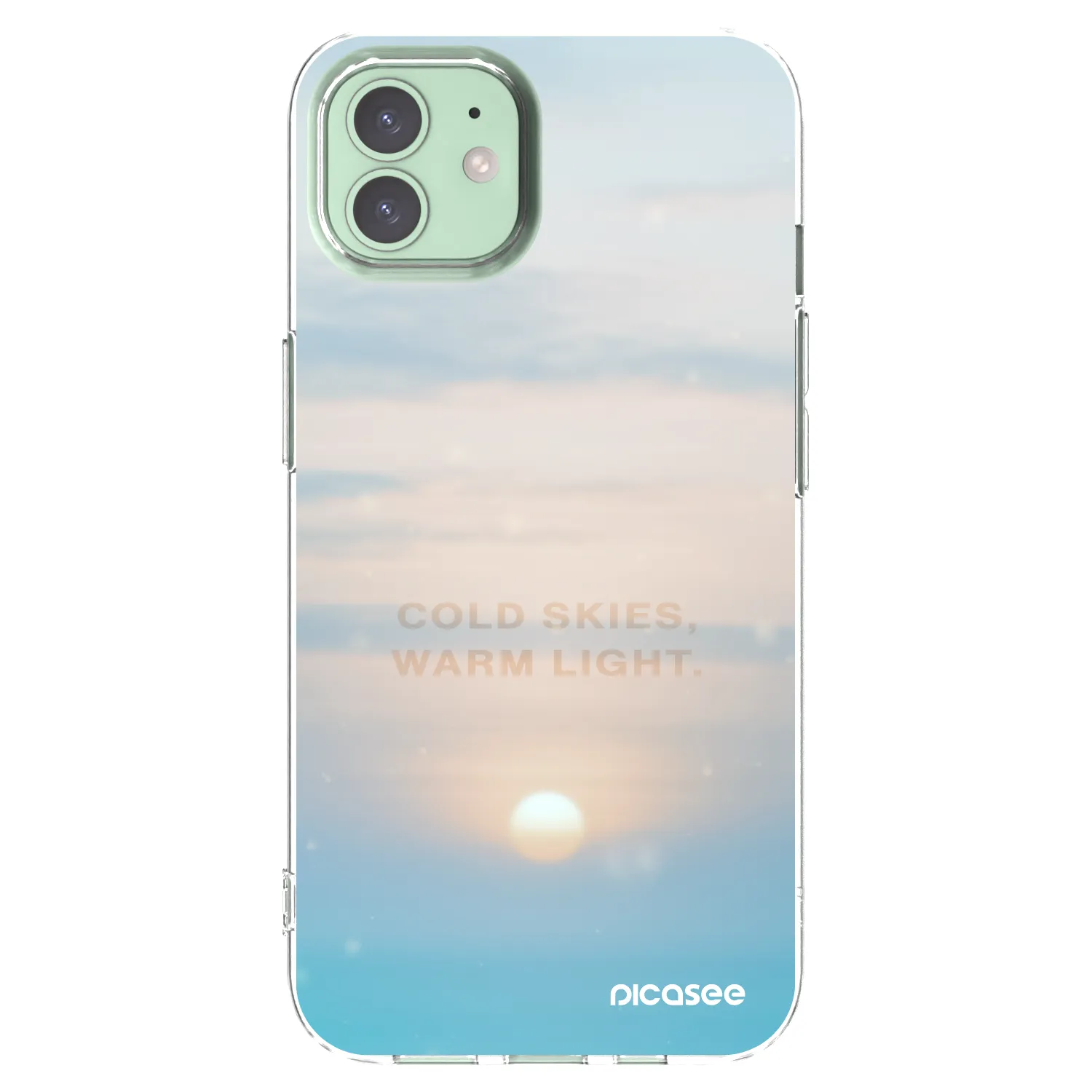 Picasee silikonski prozorni ovitek za Apple iPhone 12 - COLD SKIES