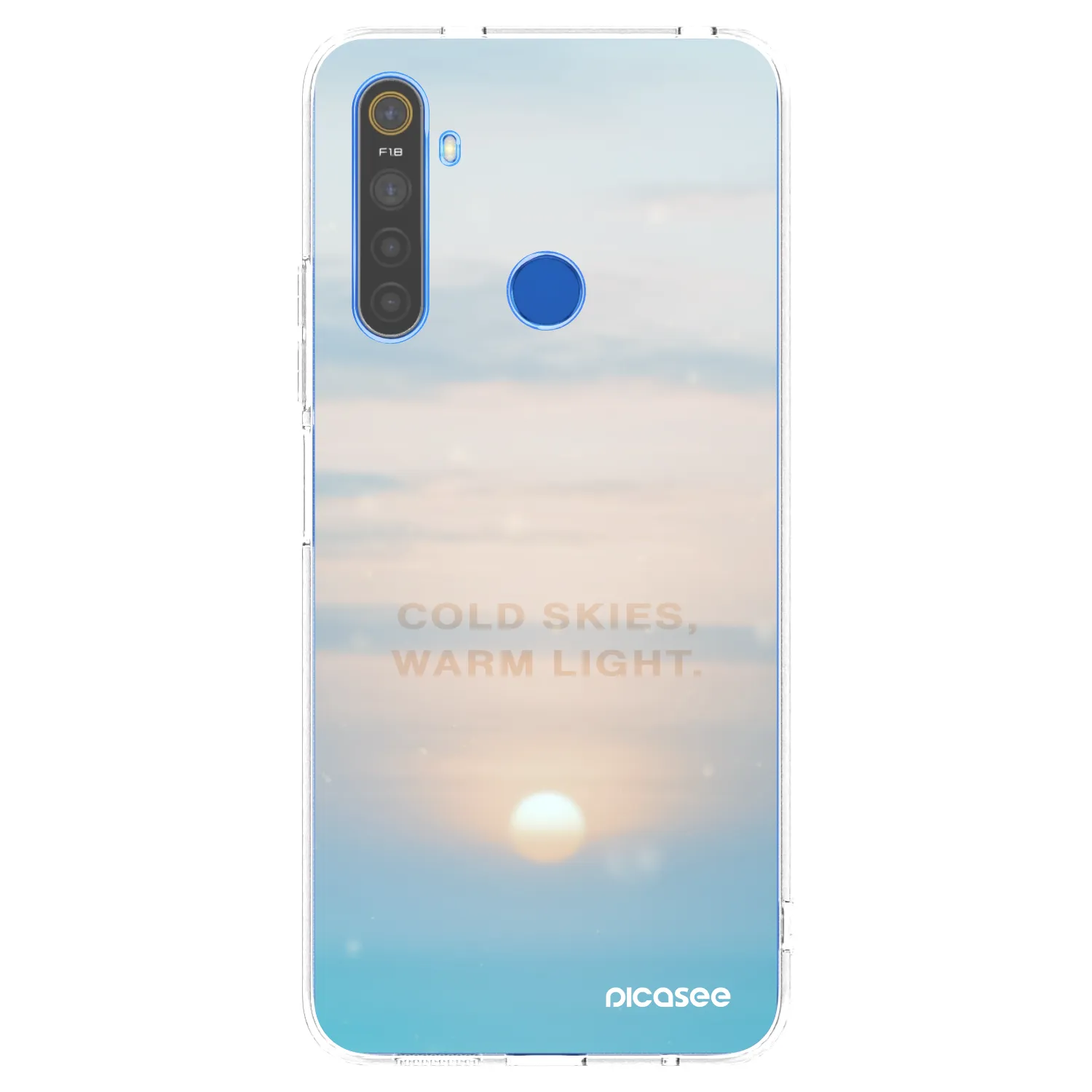 Picasee silikonski prozorni ovitek za Realme 5 - COLD SKIES