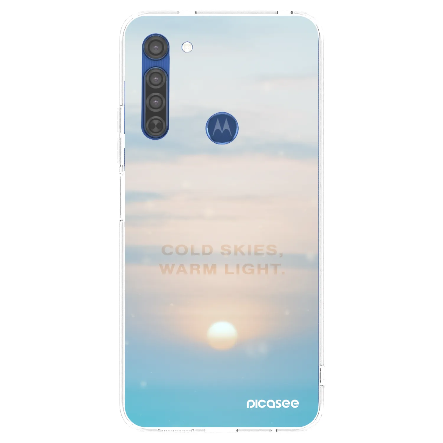 Picasee silikonski prozorni ovitek za Motorola Moto G8 - COLD SKIES