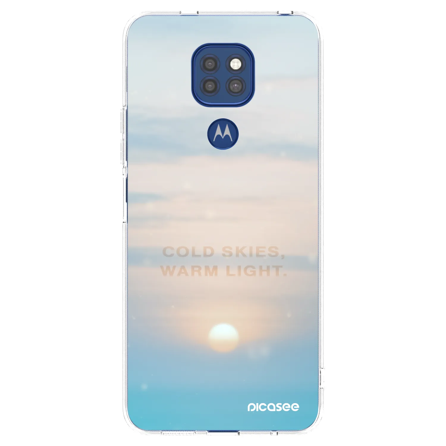 Picasee silikonski prozorni ovitek za Motorola Moto G9 Play - COLD SKIES