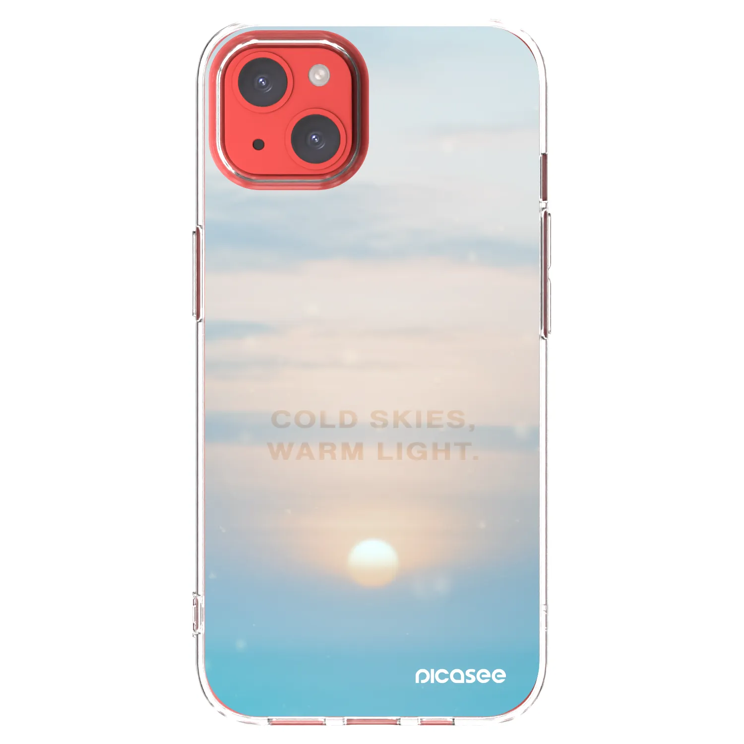 Picasee silikonski prozorni ovitek za Apple iPhone 13 - COLD SKIES