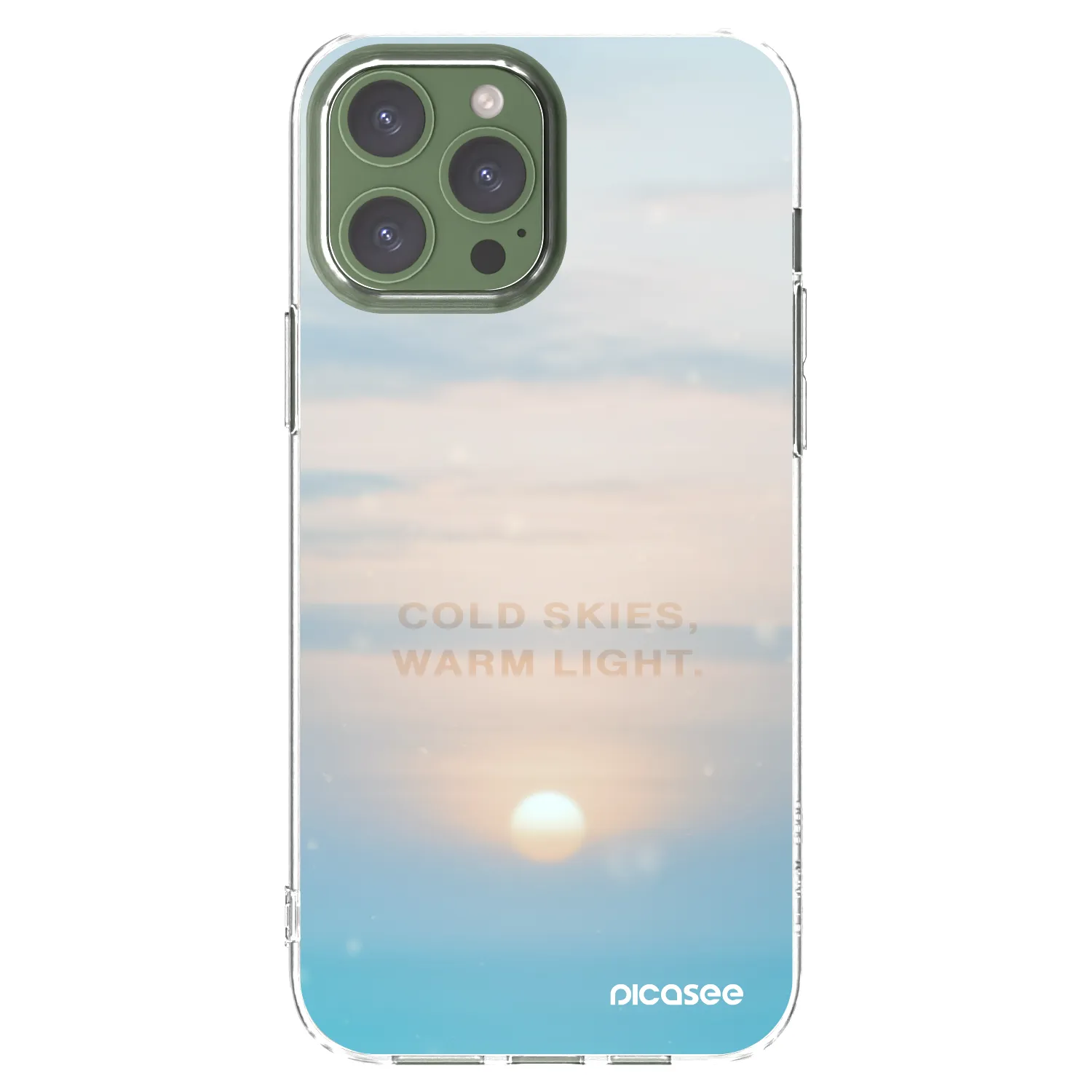 Picasee silikonski prozorni ovitek za Apple iPhone 13 Pro Max - COLD SKIES