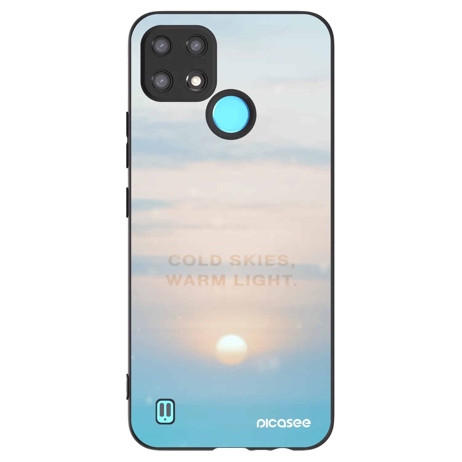 Picasee silikonski črni ovitek za Realme C21 - COLD SKIES