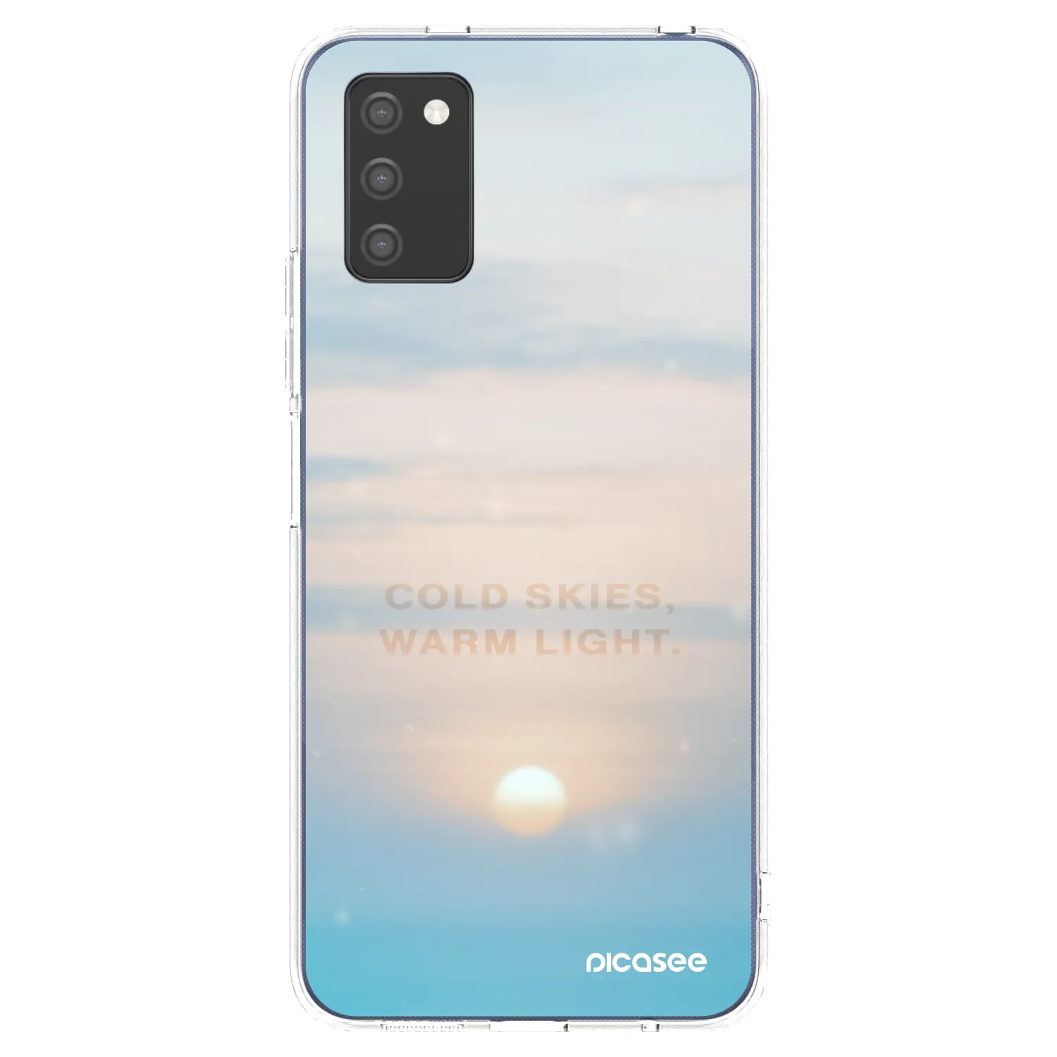 Picasee silikonski prozorni ovitek za Samsung Galaxy A03s A037G - COLD SKIES