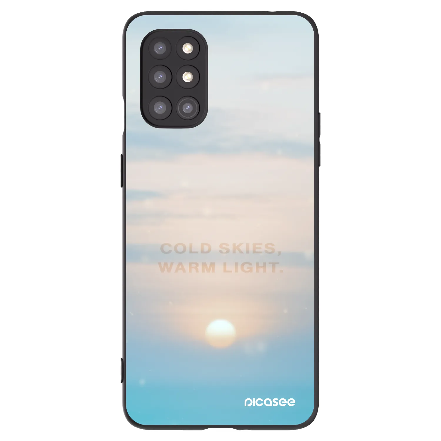 Picasee silikonski črni ovitek za OnePlus 8T - COLD SKIES