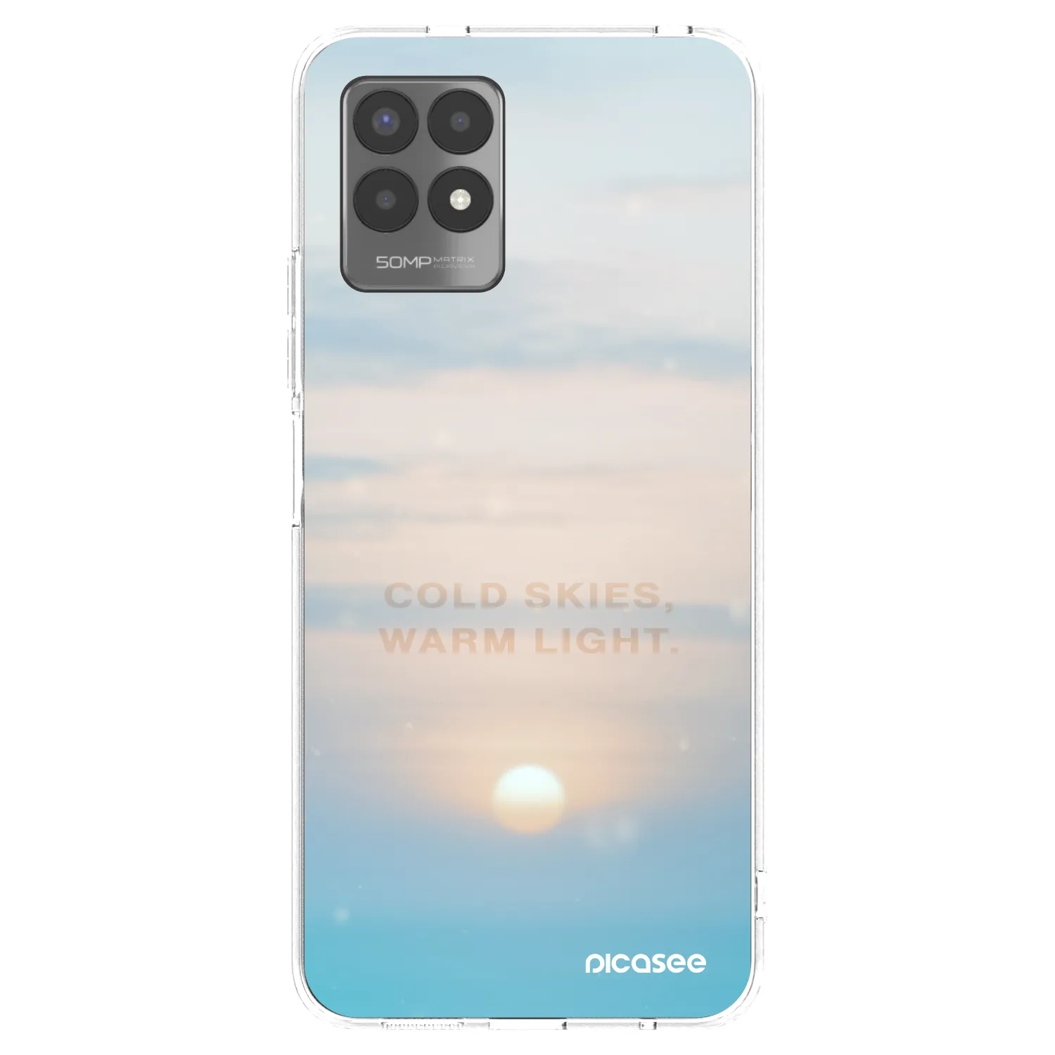 Picasee silikonski prozorni ovitek za Realme 8i - COLD SKIES