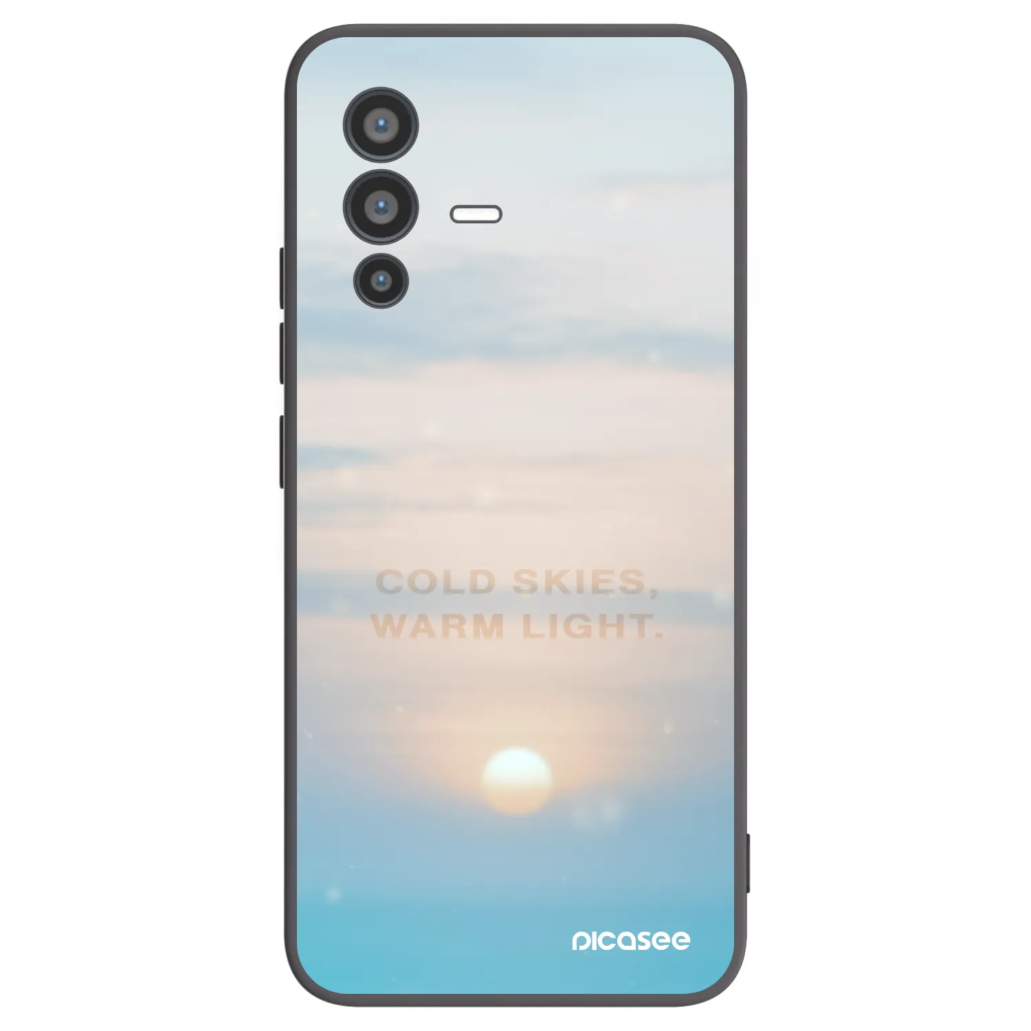 Picasee silikonski črni ovitek za Vivo V23 5G - COLD SKIES