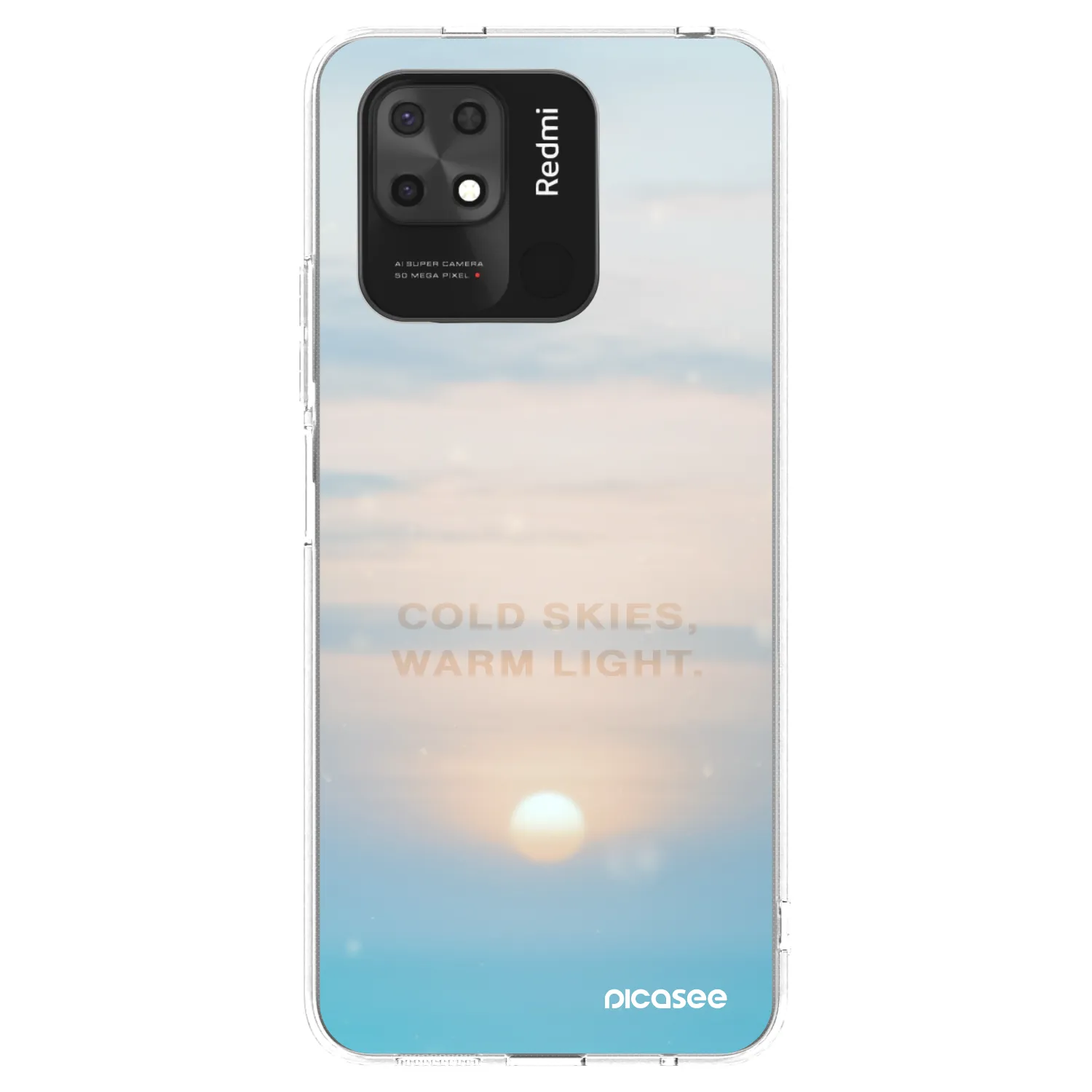Picasee silikonski prozorni ovitek za Xiaomi Redmi 10C - COLD SKIES