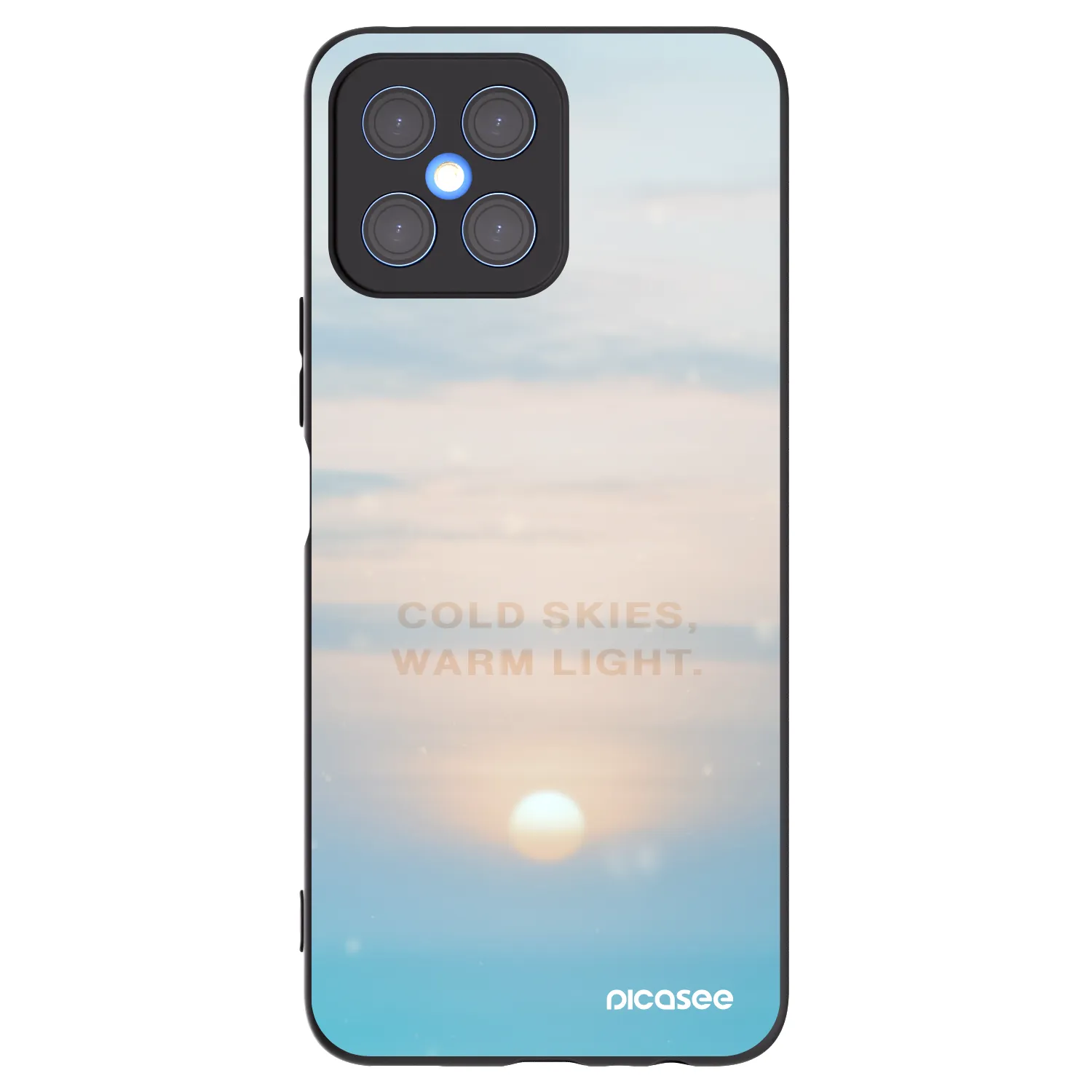 Picasee silikonski črni ovitek za Honor X8 4G - COLD SKIES