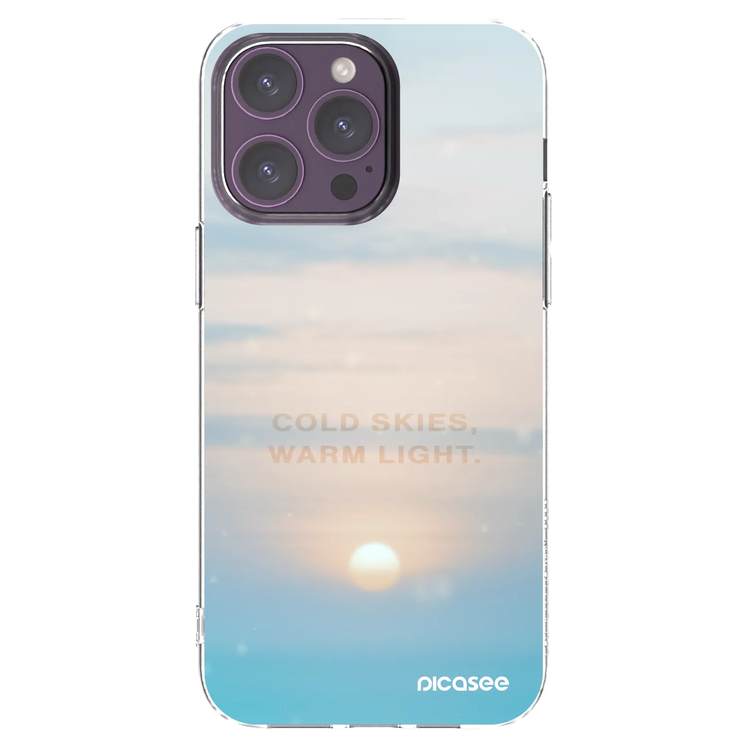 Picasee silikonski prozorni ovitek za Apple iPhone 14 Pro Max - COLD SKIES