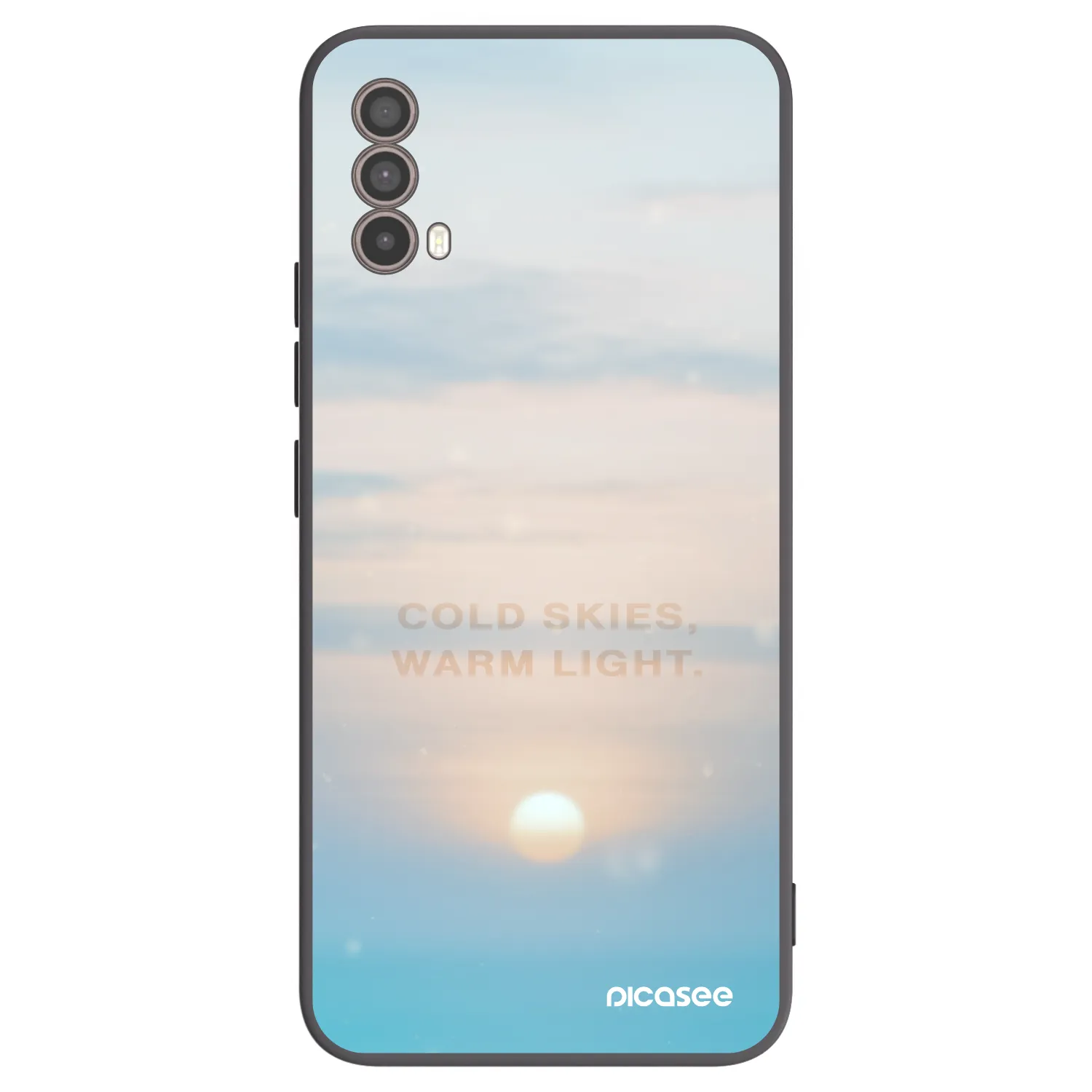 Picasee silikonski črni ovitek za Motorola Moto E40 - COLD SKIES