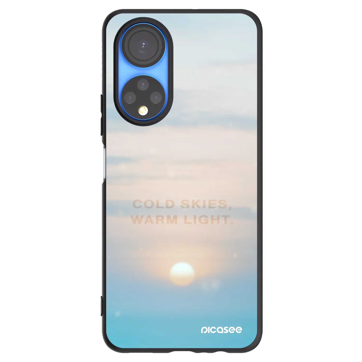 Picasee silikonski črni ovitek za Honor X7 - COLD SKIES