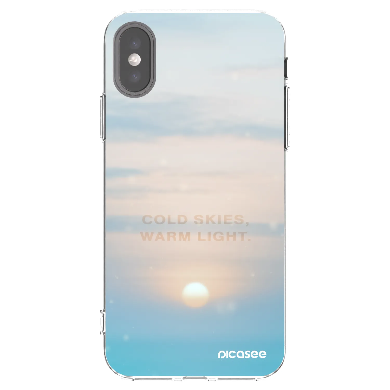 Picasee silikonski prozorni ovitek za Apple iPhone X/XS - COLD SKIES