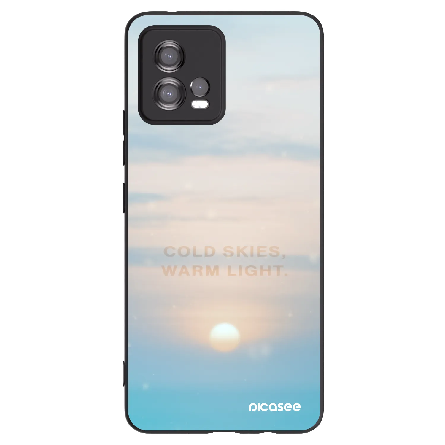 Picasee silikonski črni ovitek za Motorola Moto G72 - COLD SKIES
