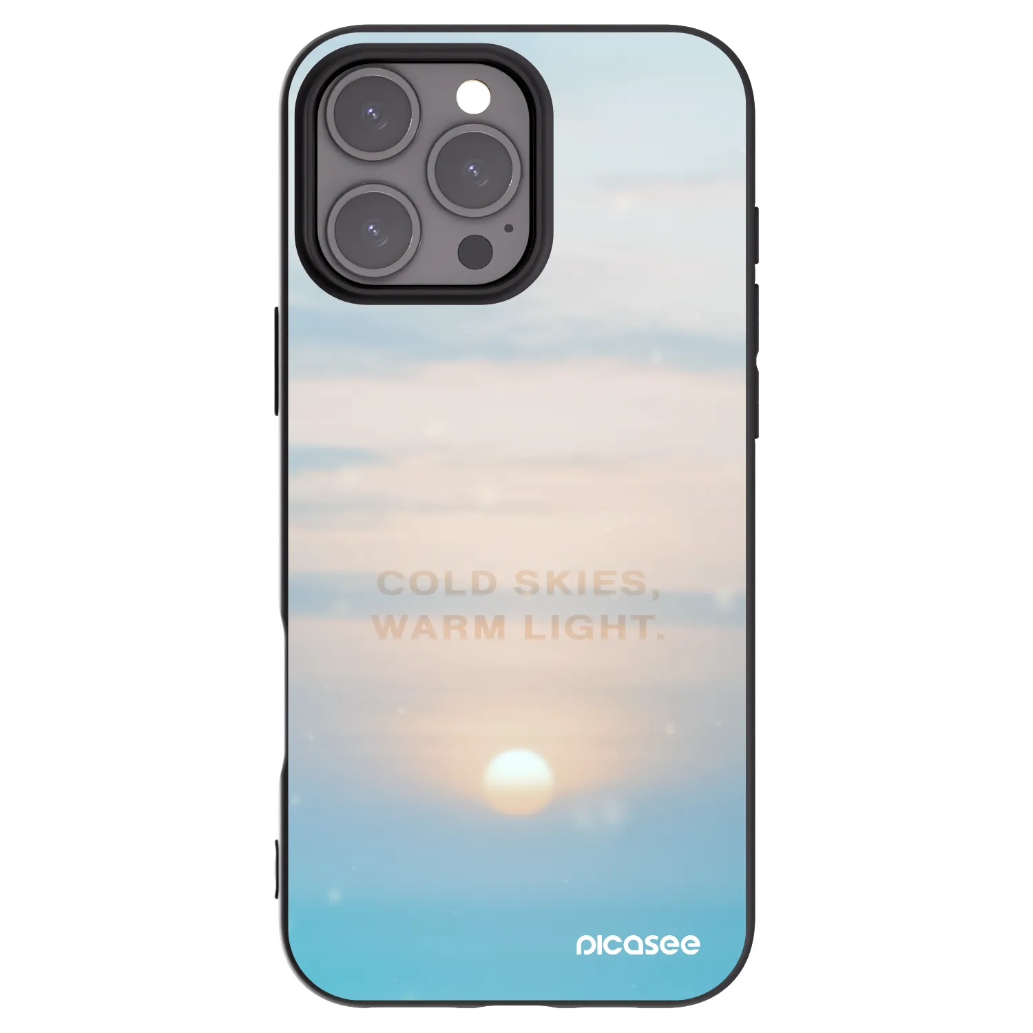 Picasee silikonski črni ovitek za Apple iPhone 16 Pro Max - COLD SKIES