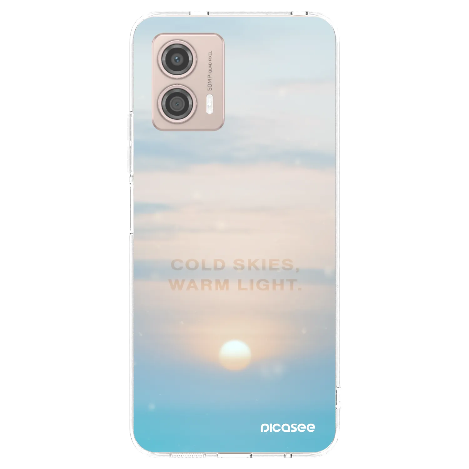 Picasee silikonski prozorni ovitek za Motorola Moto G53 5G - COLD SKIES