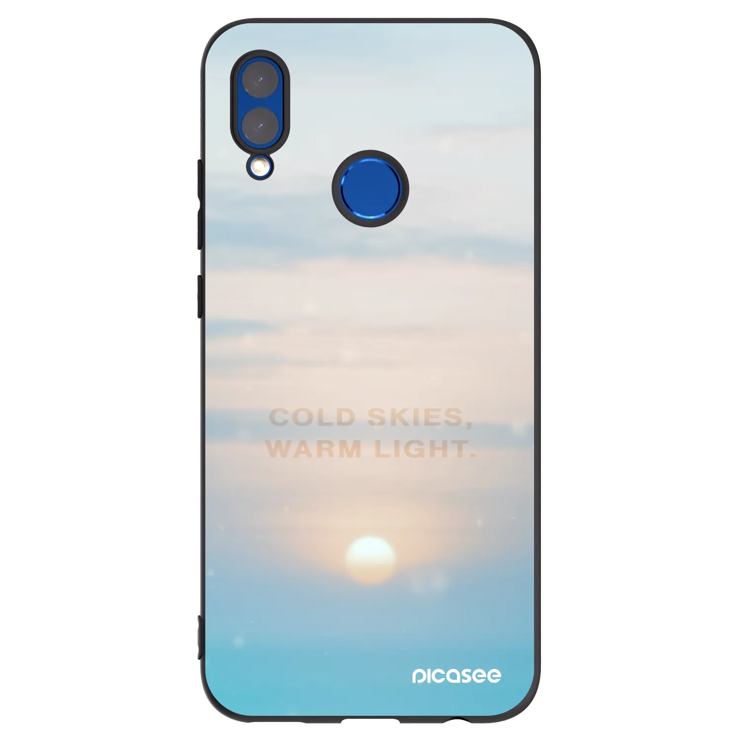 Picasee silikonski črni ovitek za Huawei P Smart 2019 - COLD SKIES