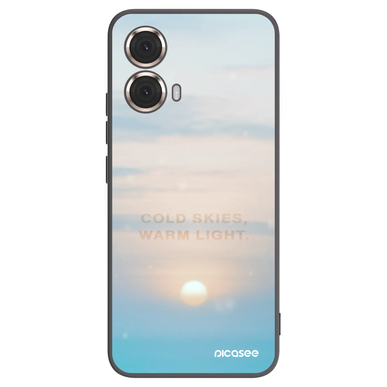 Picasee silikonski črni ovitek za Motorola Moto G85 - COLD SKIES