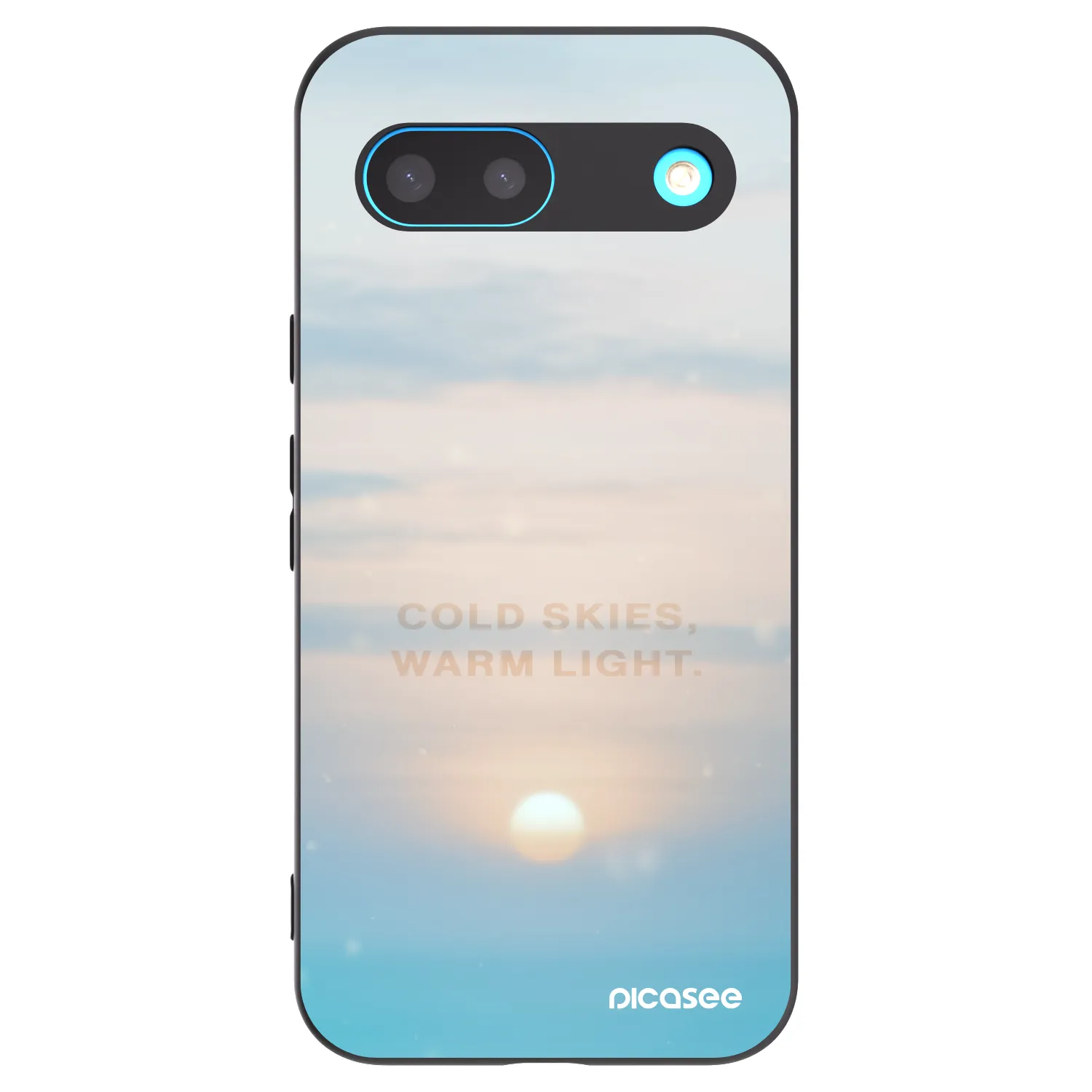 Picasee silikonski črni ovitek za Google Pixel 8 - COLD SKIES