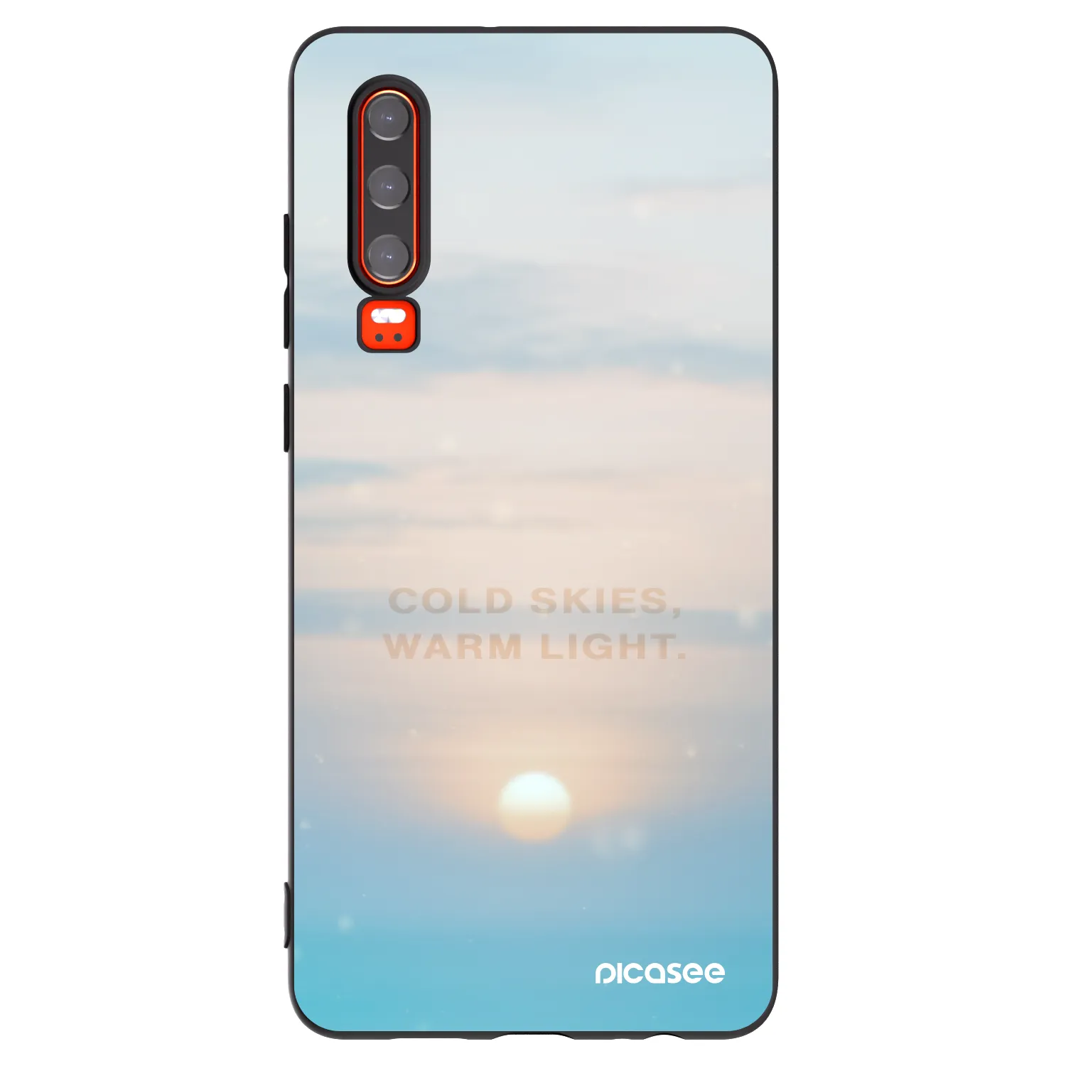 Picasee silikonski črni ovitek za Huawei P30 - COLD SKIES