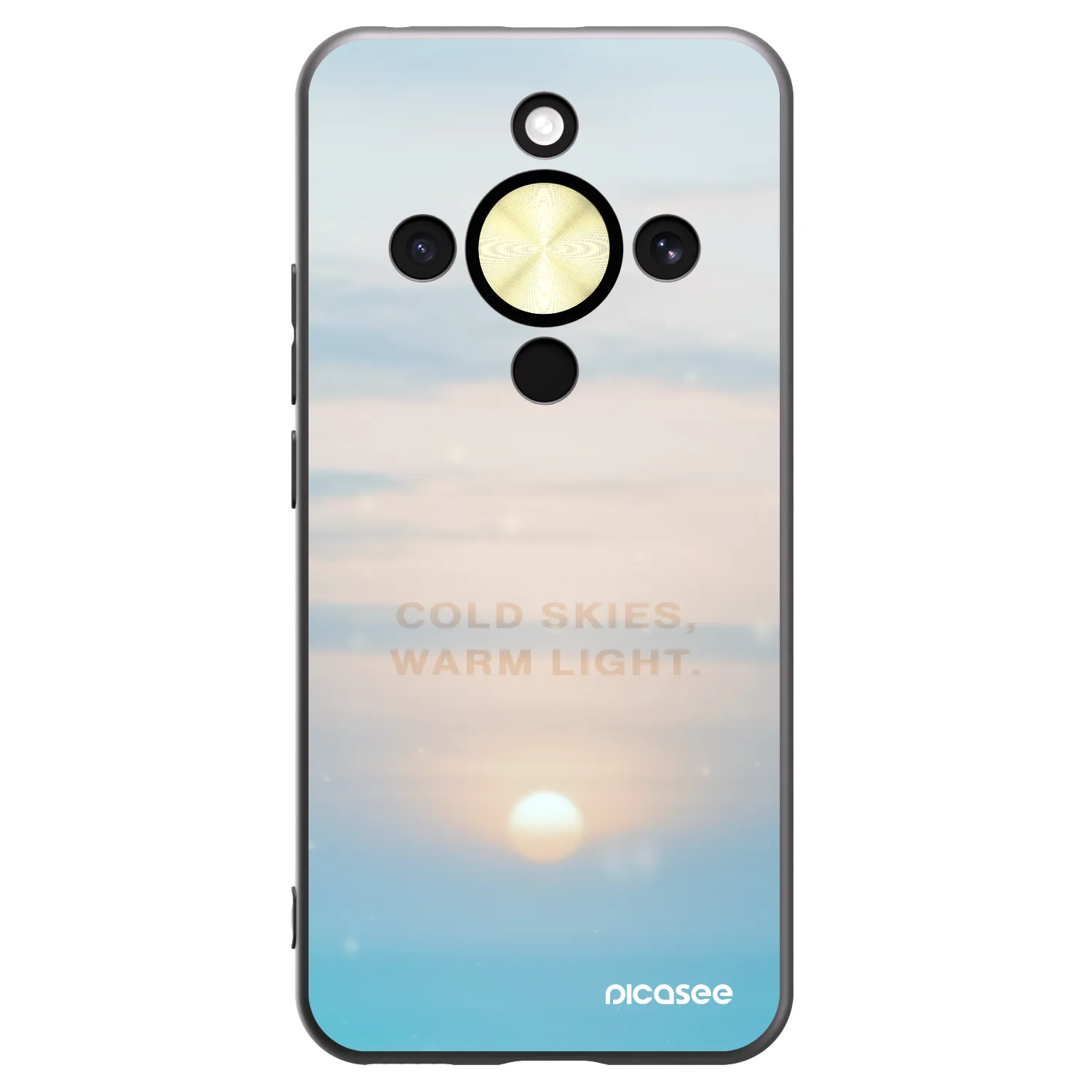 Picasee silikonski črni ovitek za Honor Magic8 Lite 5G - COLD SKIES